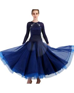 Backless dress Halter dress and gauze skirt Long-sleeved dress  X3N-065