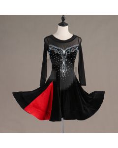 Rhinestone dress Long-sleeved dress X3N-079