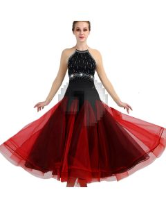 Rhinestone dress Dress gauze skirt  Backless dress X3N-086