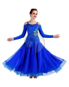 Long-sleeved dress Rhinestone dress Embroidered dress Backless dress  X3N-089
