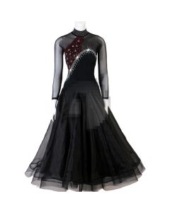 Rhinestone dress Dress gauze skirt Backless dress  X3N-091