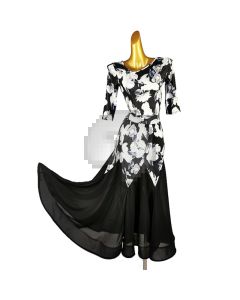Dress gauze skirt Printed dress Short sleeve dress  X3N-094