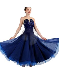 Sleeveless Diamond-studded Modern Dress  X3N-111
