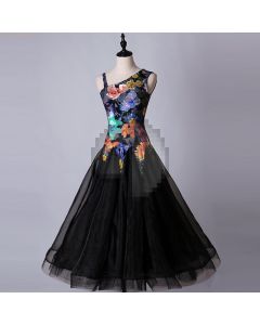 Sleeveless Oblique Shoulder Waltz Dress  X3N-114