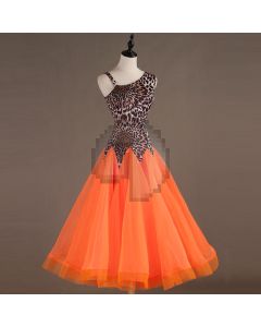 Slanted Shoulder Sleeveless Waltz Dress  X3N-115