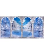 Cypress Arch Snow Computer Printed Dance Recital Scenic Backdrop ACP-1259
