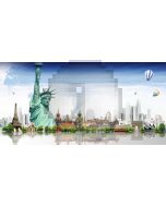 City Tree Balloon Computer Printed Dance Recital Scenic Backdrop ACP-1280