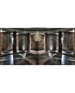 Grey Pillar Light Brick Wall Computer Printed Dance Recital Scenic Backdrop ACP-1306