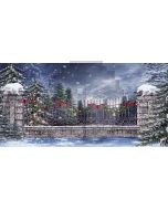 Christmas snow Computer Printed Dance Recital Scenic Backdrop ACP-141