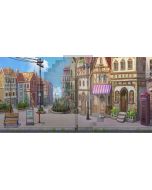 pretty town Computer Printed Dance Recital Scenic Backdrop ACP-268