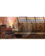 Lovely train Computer Printed Dance Recital Scenic Backdrop ACP-319