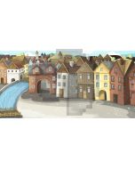 Boutique house Computer Printed Dance Recital Scenic Backdrop ACP-501
