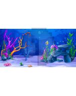 Underworld Fish Stone Tree Computer Printed Dance Recital Scenic Backdrop ACP-788