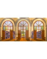 Arch Bookshelf Plant Floor Computer Printed Dance Recital Scenic Backdrop ACP-828