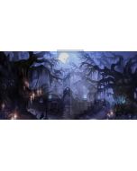 Arch Stair Moon Tree Computer Printed Dance Recital Scenic Backdrop ACP-895