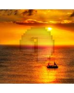 Sea Boat Sun Computer Printed Photography Backdrop AUT-321