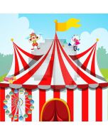Circus Flag Clown Computer Printed Photography Backdrop AUT-705