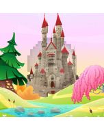 Castle Tree River Stone Computer Printed Photography Backdrop HXB-045