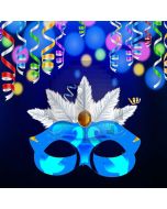 Mask Balloon Fur Ribbon Computer Printed Photography Backdrop HXB-194