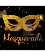 Masquerade Mask Gold Computer Printed Photography Backdrop HXB-198