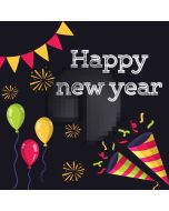 New Year Balloon Firework Ribbon Computer Printed Photography Backdrop HXB-457