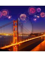 Firework Bridge River Light Computer Printed Photography Backdrop HXB-787