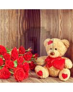 Bear Wood Flower Computer Printed Photography Backdrop HXB-893