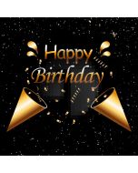 Birthday Gold Computer Printed Photography Backdrop HXB-979