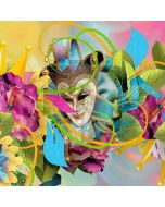 Mask Leaves Colour Rope Computer Printed Photography Backdrop LMG-693