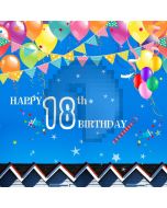 Birthday Party Flags And Balloons Computer Printed Photography Backdrop MSL-406