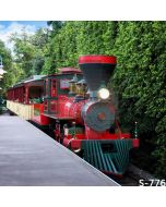 Cute Locomotive Computer Printed Photography Backdrop S-776