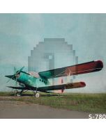 Retro Plane Computer Printed Photography Backdrop S-780
