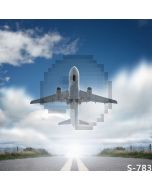 Take-Off Plane Computer Printed Photography Backdrop S-783