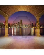 City Night Beside The River Computer Printed Photography Backdrop ZJZ-556