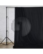 Black Solid Color Pure Cotton Fabric Chromakey Backdrop
