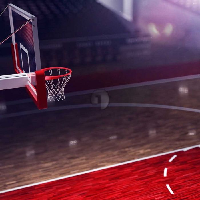 Basketball Court Computer Printed Photography Backdrop, Sports Theme