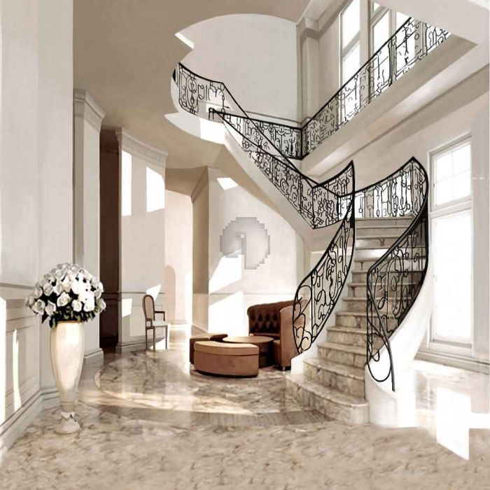 Elegant Interior Stairs Computer Printed Photography Backdrop, YKY-191