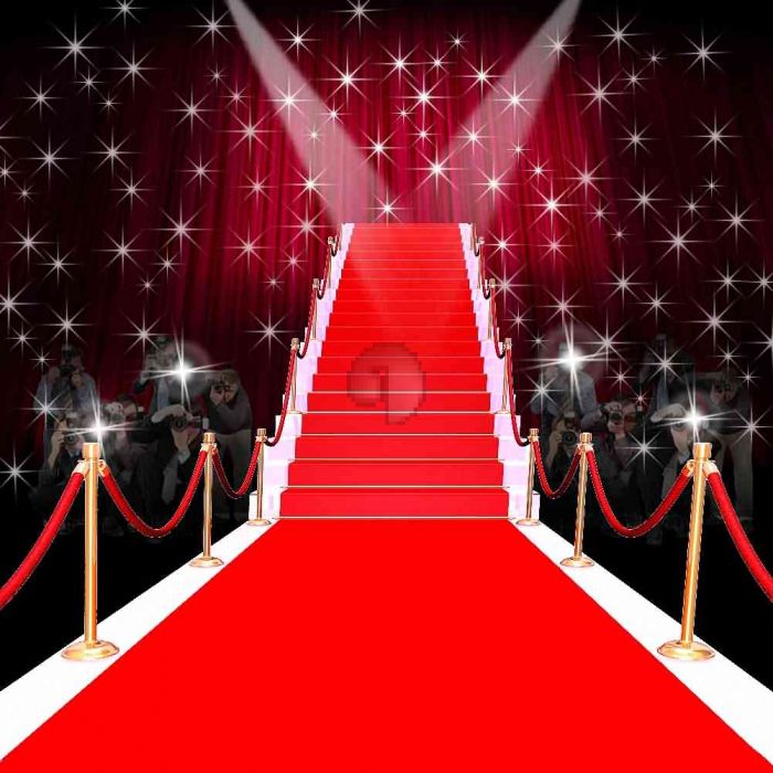 Glorious Red Carpet Computer Printed Photography Backdrop, ZJZ-020